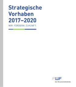 Strategische Vorhaben 2017 - 2020