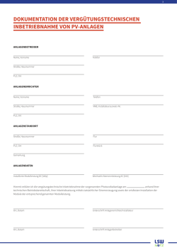 Dokumentation der verg&uuml;tungstechnischen