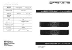 Power Amplifier Bedienungsanleitung - User manual