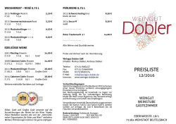 PREISLISTE - Weingut Dobler