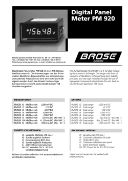 Digital Panel Meter PM 920
