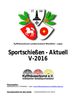 Sportschießen - Aktuell V-2016 - KuSK Krentrup