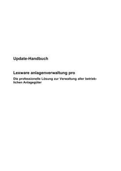 Update-Handbuch Lexware anlagenverwaltung pro - Lern-Ware