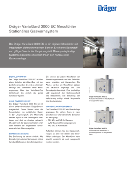 Dräger VarioGard 3000 EC Messfühler Stationäres Gaswarnsystem
