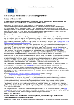 Ein k&uuml;nftiger multilateraler Investitionsgerichtshof