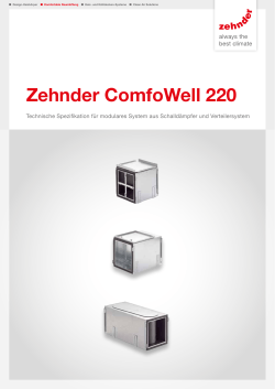 Technische Spezifikation Zehnder ComfoWell 220