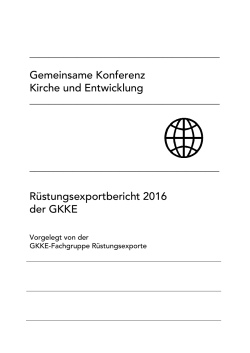 Rüstungsexportbericht 2016 der GKKE