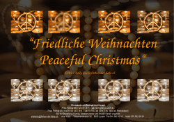 Friedliche Weihnachten - Peaceful Christmas