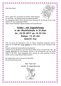 Malwettbewerb KiJu 2017 - Karnevals-Gesellschaft-Rot-Weiss