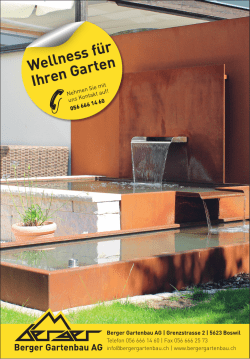 Inserat_ganze Seite.indd - Berger Gartenbau AG Boswil