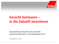 Übersicht der steuerpolitischen Eckpunkte in Powerpoint