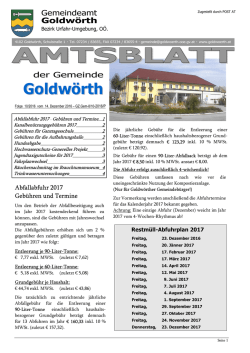 Goldwörth - Bürgermeister Zeitung