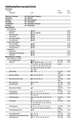 Haltestellen und Tarif - Verkehrsverband Hochtaunus