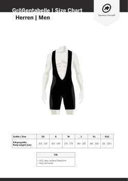 Gr&ouml;&szlig;entabelle | Size Chart Herren | Men - Bike