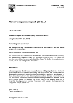 Alternativantrag zum Antrag nach § 37 GO.LT