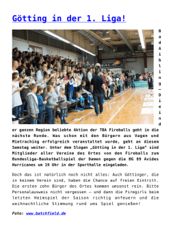 G&ouml;tting in der 1. Liga!