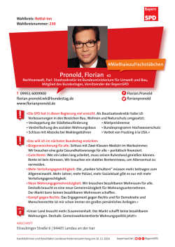 Florian Pronold – WK 230 Rottal-Inn