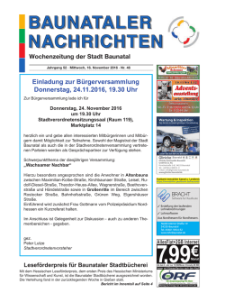 Ausgabe Nr. 46 vom 16.11.2016