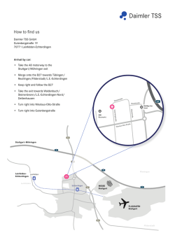 How to find us Anfahrtsbeschreibung