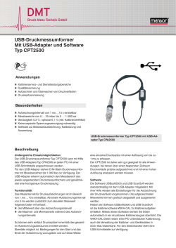 USB-Druckmessumformer Mit USB-Adapter und Software Typ