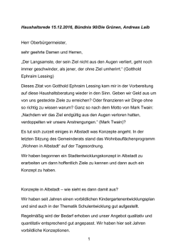 Haushaltsrede Gr&uuml;ne