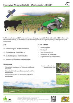 Innovative Weidewirtschaft &ndash; Weideroboter &bdquo;i-LEED&ldquo;