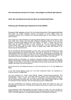 Internationale Komitee - Netzwerk Cuba Nachrichten