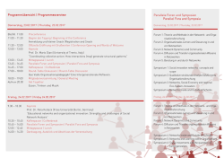 Programmübersicht | Programmeoverview