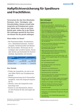 Haftpflichtversicherung f&uuml;r Spediteure und Frachtf&uuml;hrer (PDF, 303