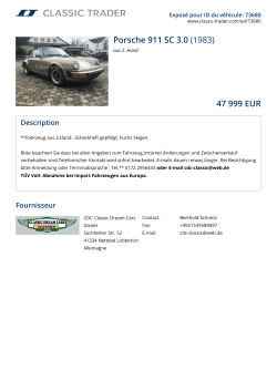 Porsche 911 SC 3.0 (1983) 47 999 EUR