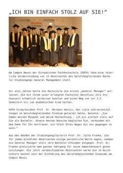 Ich bin einfach stolz auf Sie!
