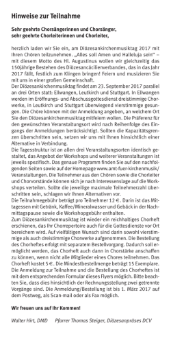 Hinweise zur Teilnahme