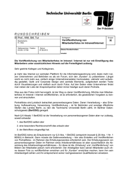 Veröffentlichung von Mitarbeiterfotos