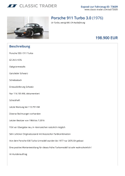 Porsche 911 Turbo 3.0 (1976) 198.900 EUR