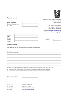 Reparaturformular Name, Vorname: iService Leipzig Handy
