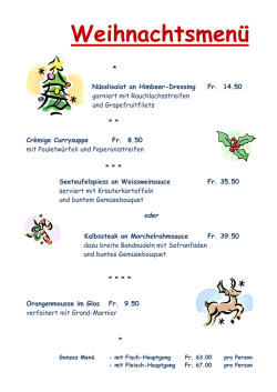 Weihnachtsmenü