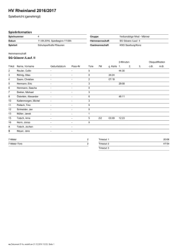 HV Rheinland 2016/2017