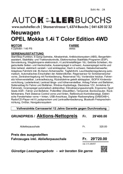 Neuwagen OPEL Mokka 1.4i T Color Edition 4WD