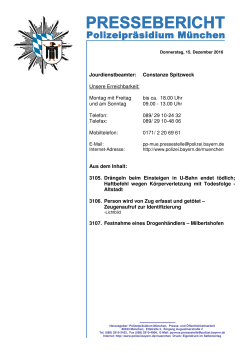 Jourdienstbeamter: Constanze Spitzweck Unsere