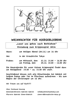 Informationen hier - Kreuzkirche Tokyo