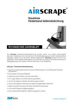 AirScrape technisches Datenblatt Deutsch PDF