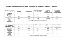 Übersicht der Kongressgebühren 2017