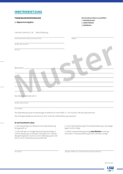 inbetriebsetzung
