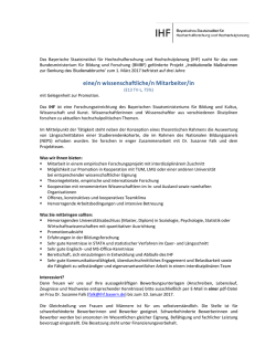 eine/n wissenschaftliche/n Mitarbeiter/in