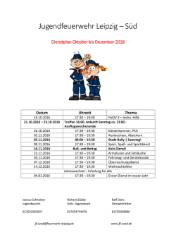 Jugendfeuerwehr Leipzig &ndash; S&uuml;d - Freiwillige Feuerwehr Leipzig-S&uuml;d