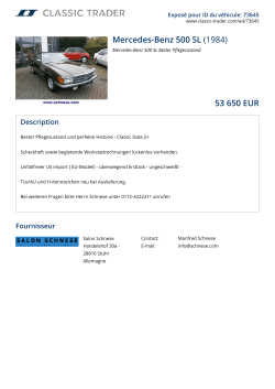 Mercedes-Benz 500 SL (1984) 53 650 EUR