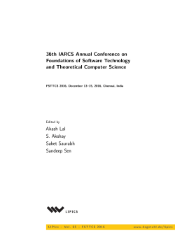 36th IARCS Annual Conference on Foundations of