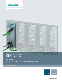 Interfacemodul IM 157-1 PN - Siemens Industry Online Support
