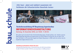 informationsveranstaltung - bei der Schweizerischen Bauschule
