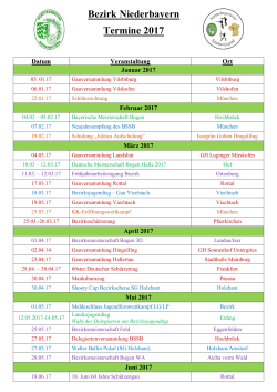 Bezirk Niederbayern Termine 2017
